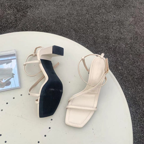 SEXY MM Strap Buckle Heel